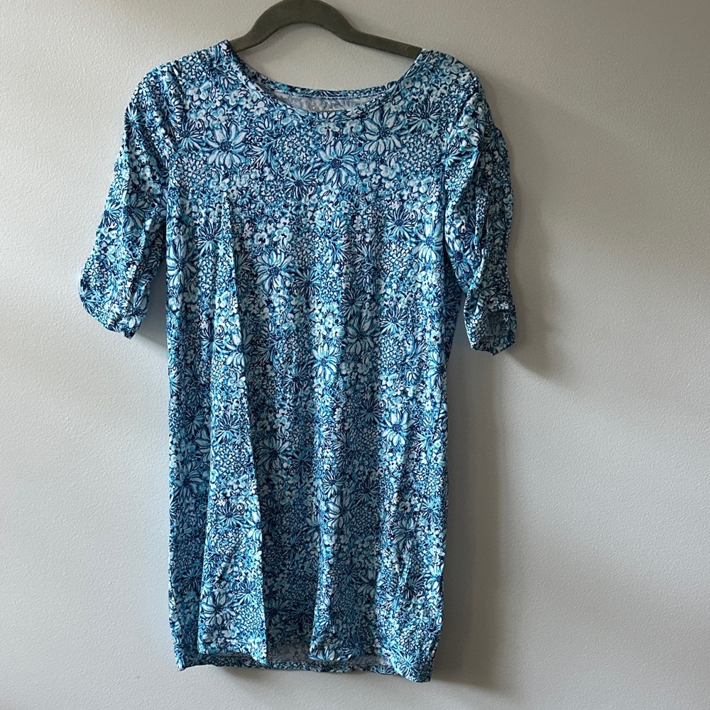 Lilly Pulitzer Blue Floral Kids Mini Dress